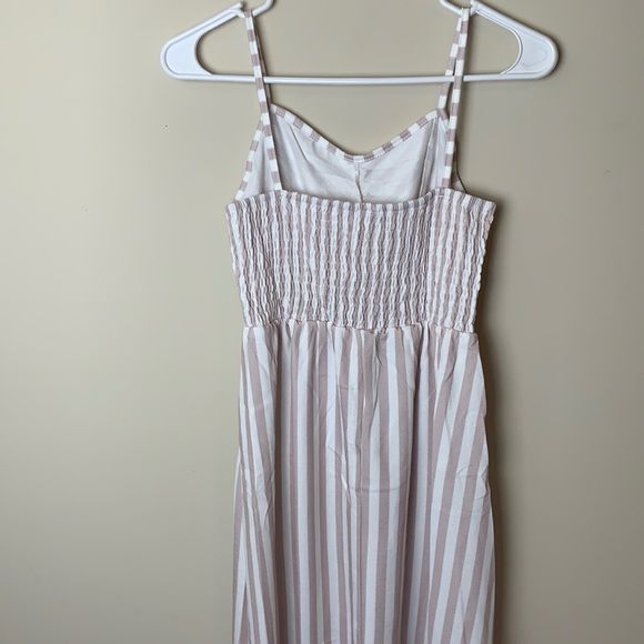 LAST 1! SMALL Striped coffee summer dress - Picture 9 of 12